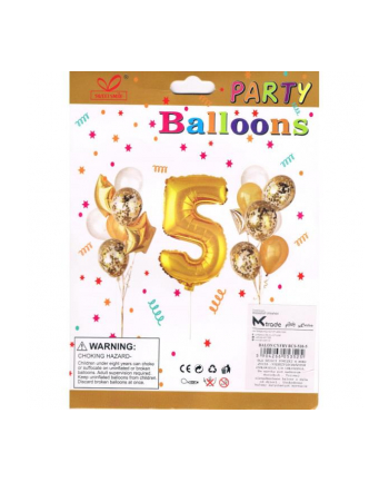 mk trade Zestaw balonów, cyfra '';5'';, wys. 30-60cm, 16 szt.  BSC-538-5