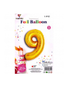 mk trade Balon foliowy złoty cyfra 9, wys.81 cm  BCF-955-9 - nr 1