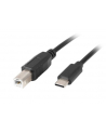lanberg Kabel USB-C(M)->USB-B(M) 2.0 1.8m ferryt czarny - nr 1