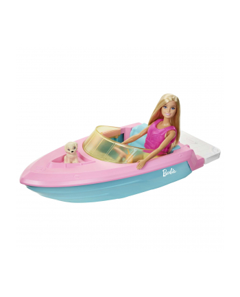 Barbie Motorówka + Lalka GRG30 MATTEL