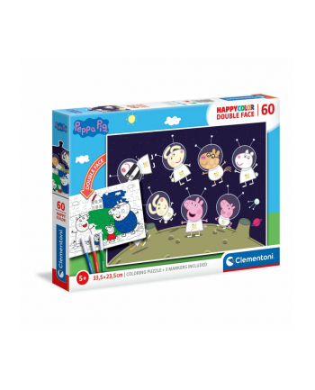 Clementoni Puzzle 60el Double Face Świnka Peppa 26096