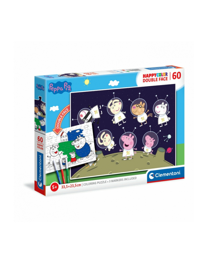 Clementoni Puzzle 60el Double Face Świnka Peppa 26096 główny