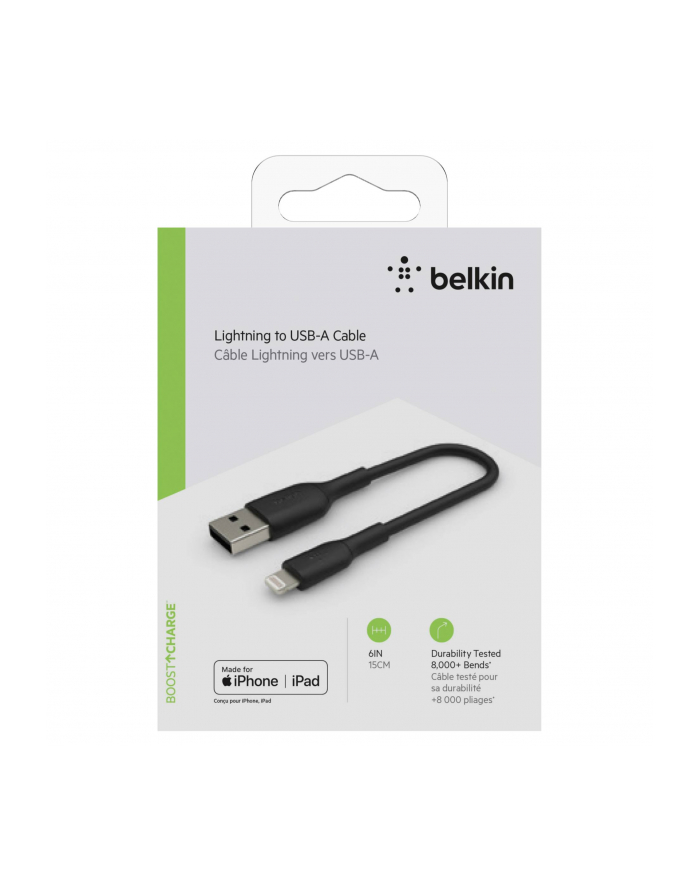 belkin Kabel USB-A do Lightning 15cm czarny główny