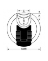 master lock Kłódka w osłonie EXCELL 70mm na szyfr - BOR/OCT - 10mm - nr 2