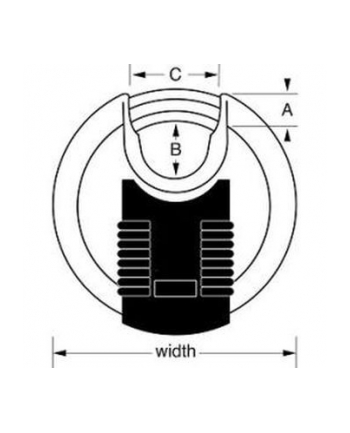 master lock Kłódka w osłonie EXCELL 70mm na szyfr - BOR/OCT - 10mm