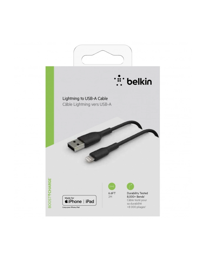 belkin PVC USB-A to Lig htning 2m Black główny