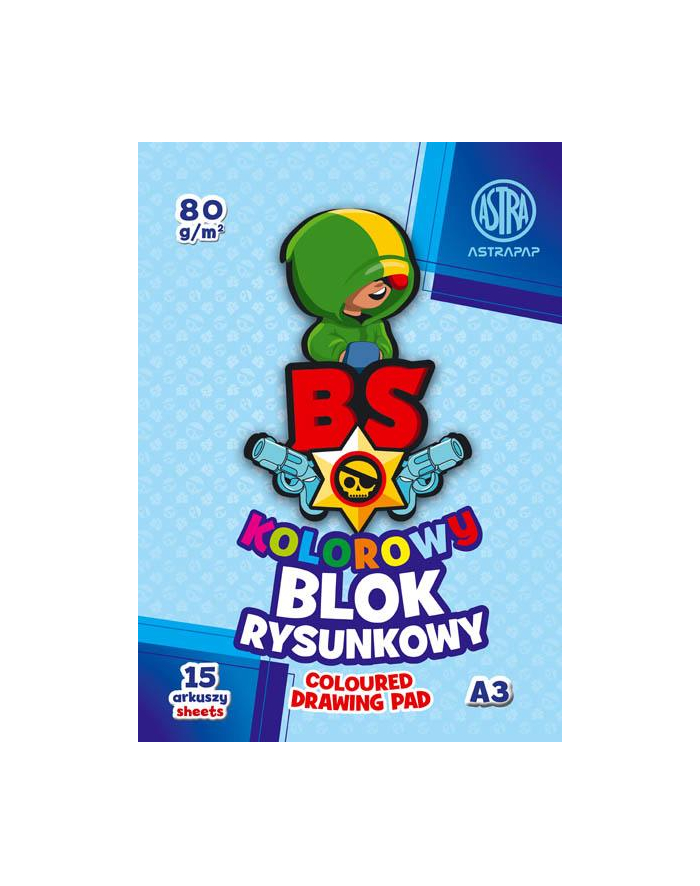 Blok kolorowy barwiony w masie ASTRAPAP A3 80g 15ark '';BS'amp;Rabbit''; główny