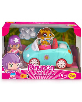 epee EP Pinypon CITY – pojazd z laleczką 7cm i akcesoriami Samochód torkusowy 16611