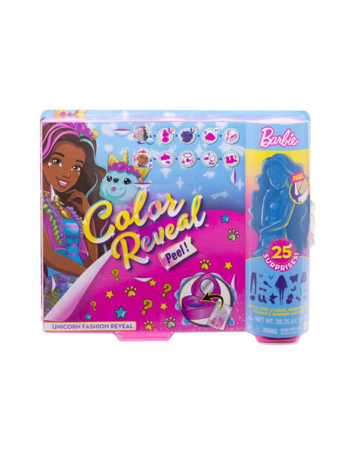 Lalka Barbie Kolorowa Niespodzianka Fantazja Jednorożec GXV95 MATTEL główny