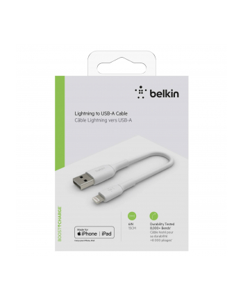 belkin Kabel PVC USB-A to Lightning 15cm White