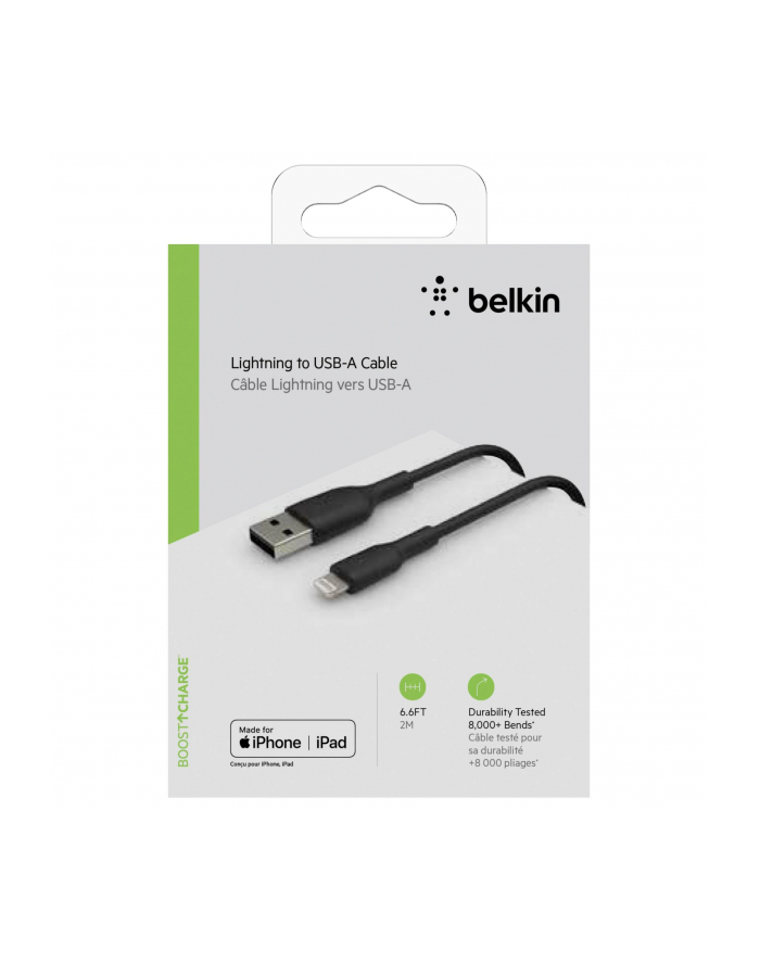 belkin PVC USB-A to Lig htning 2m Black główny