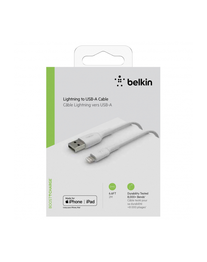 belkin Kabel PVC USB-A to Lightning 2m White główny