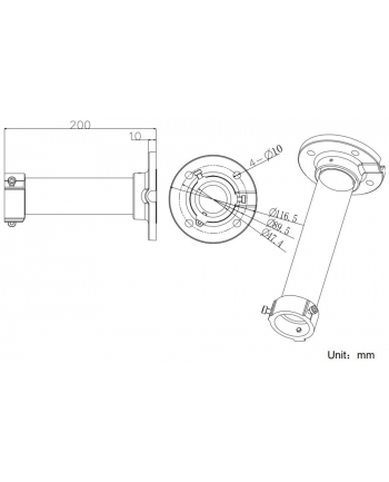 hikvision Uchwyt sufitowy DS-1661ZJ