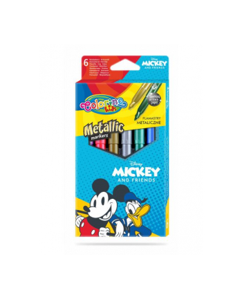 patio Flamastry 6 kolorów metaliczne Colorino Kids Mickey