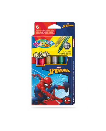 patio Flamastry 6 kolorów metaliczne Colorino Kids Spiderman