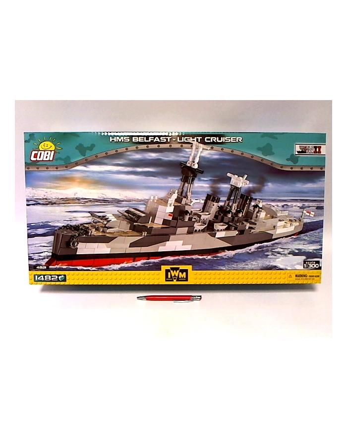 COBI 4821 Historical Collection WWII HMS BELFAST lekki krążownik brytyjski 1482 klocki główny