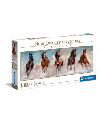 Clementoni Puzzle 1000el panorama Horses. Konie w galopie. 39607