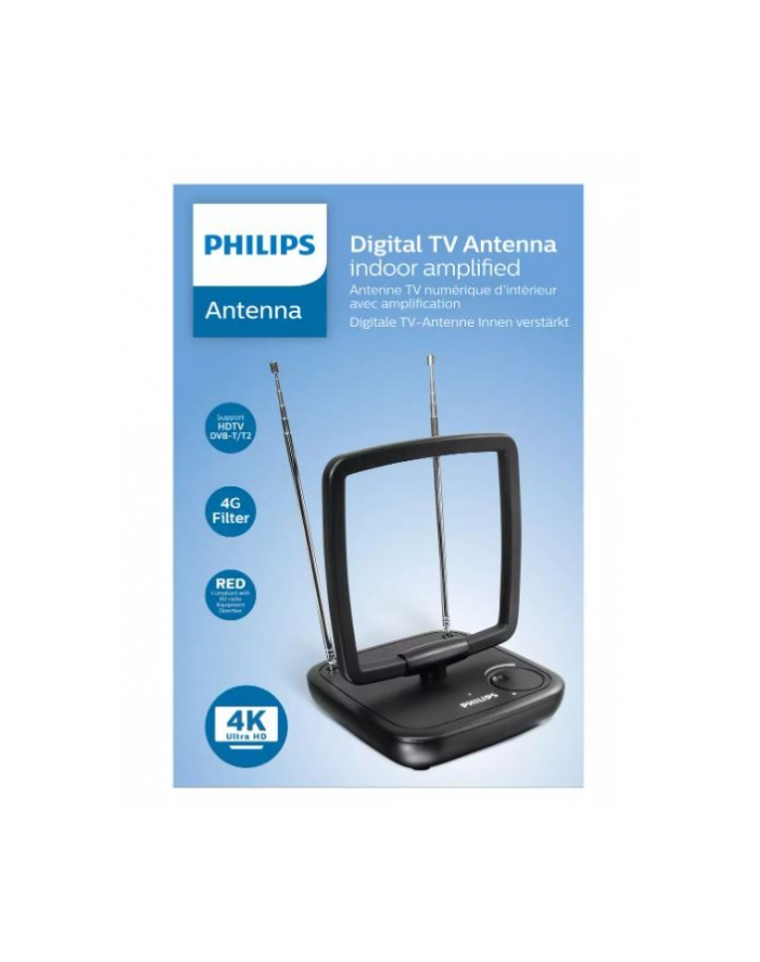 philips Antena wewnętrzna 1.8m DVB-T/T2 ready RED główny