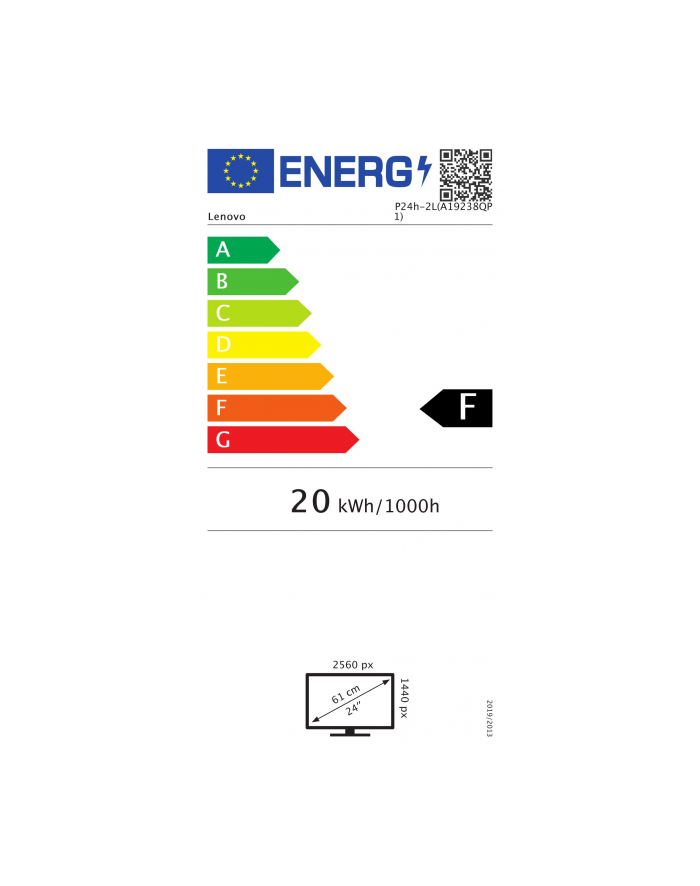 LENOVO ThinkVision P24h-2L 23.8inch IPS 2K QHD 2560x144016:9 300cd/m2 1000:1 4ms USB Type-C HDMI 1.4 DP 1.2 Topseller główny