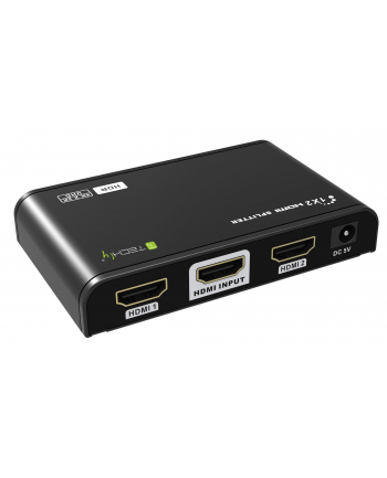TECHLY HDMI Splitter 4K2K HDR 60Hz 2-Port Allows simultaneous distribution of the same signal from 1 HDMI source to 2 monitors