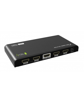 TECHLY HDMI2.0 Splitter 4K 4-Port HDR 4K2K 60Hz Allows distribution of the same signal from one HDMI source to 2 monitors