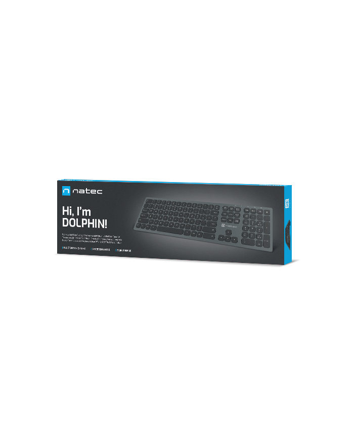 NATEC KLAWIATURA BEZPRZEWODOWA DOLPHIN US SLIM BT+24GHZ X-SCISSORS NKL-1687 główny