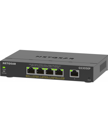 Netgear GS305EP Managed L2/L3 Gigabit Ethernet (10/100/1000) Power over Ethernet (PoE) Black, Switch
