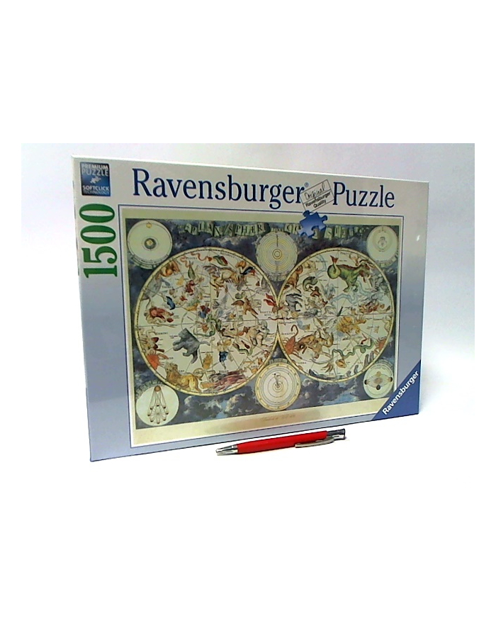 ravensburger RAV puzzle 1500 Mapa z fant. zwierzętami 160037 główny