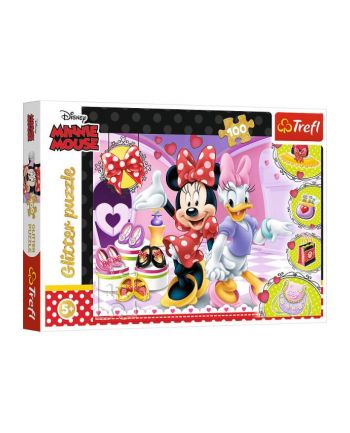 Puzzle 100el brokatowe Minnie i błyskotki Minnie Mouse 14820 Trefl