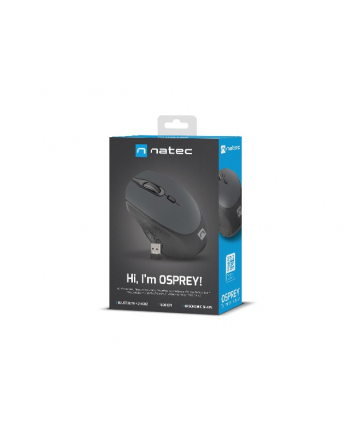 natec Mysz bezprzewodowa Osprey 1600DPI Bluetooth + 2.4GHz Czarno-szara