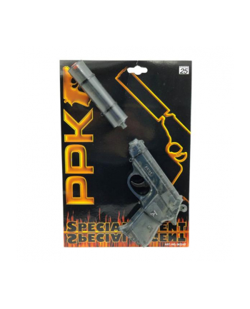 sohni - wicke Pistolet z tłumikiem PPK Special Agent 25-shot transparent blister 276mm 0472-07