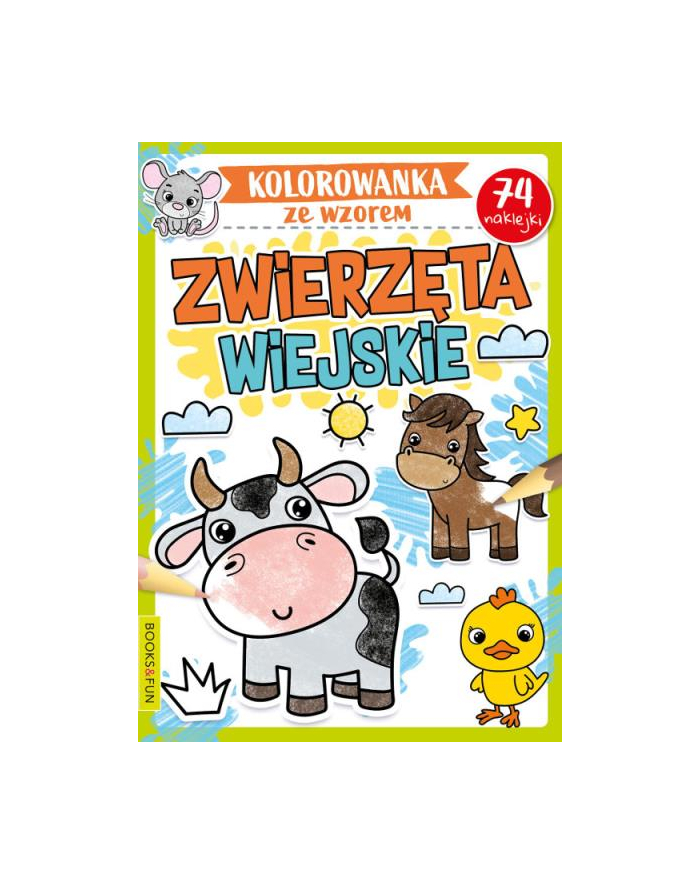 booksandfun Kolorowanka ze wzorem. Zwierzęta wiejskie. Books and fun główny