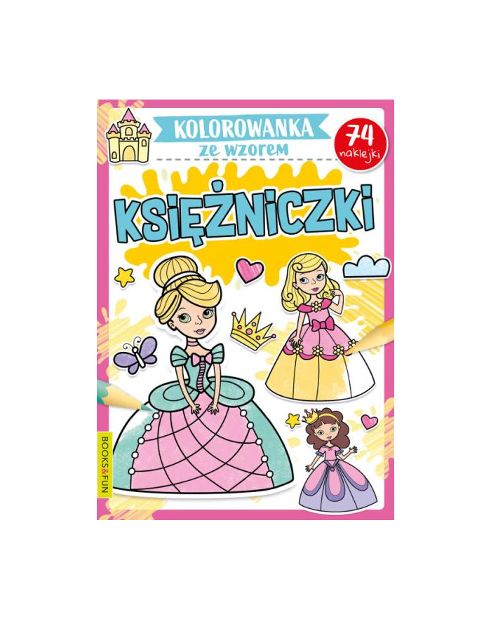 booksandfun Kolorowanka ze wzorem. Księżniczki. Books and fun główny