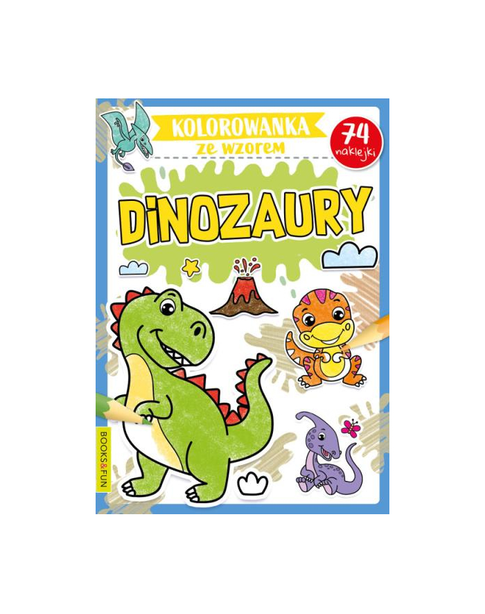 booksandfun Kolorowanka ze wzorem. Dinozaury. Books and fun główny