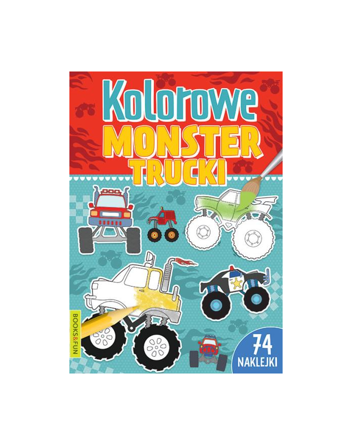 booksandfun Książeczka Kolorowe Monster Trucki. Books and fun główny