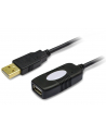 TECHLY Kabel Przedłużacz Aktywny USB 2.0 A-A M/F 20m Czarny - nr 5