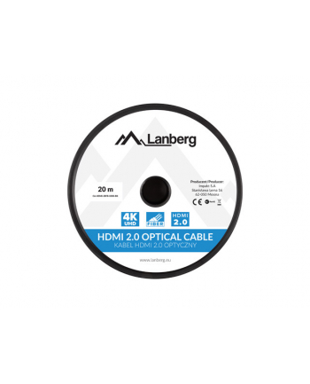 lanberg Kabel HDMI M/M v2.0 20m czarny CA-HDMI-20FB-0200-BK