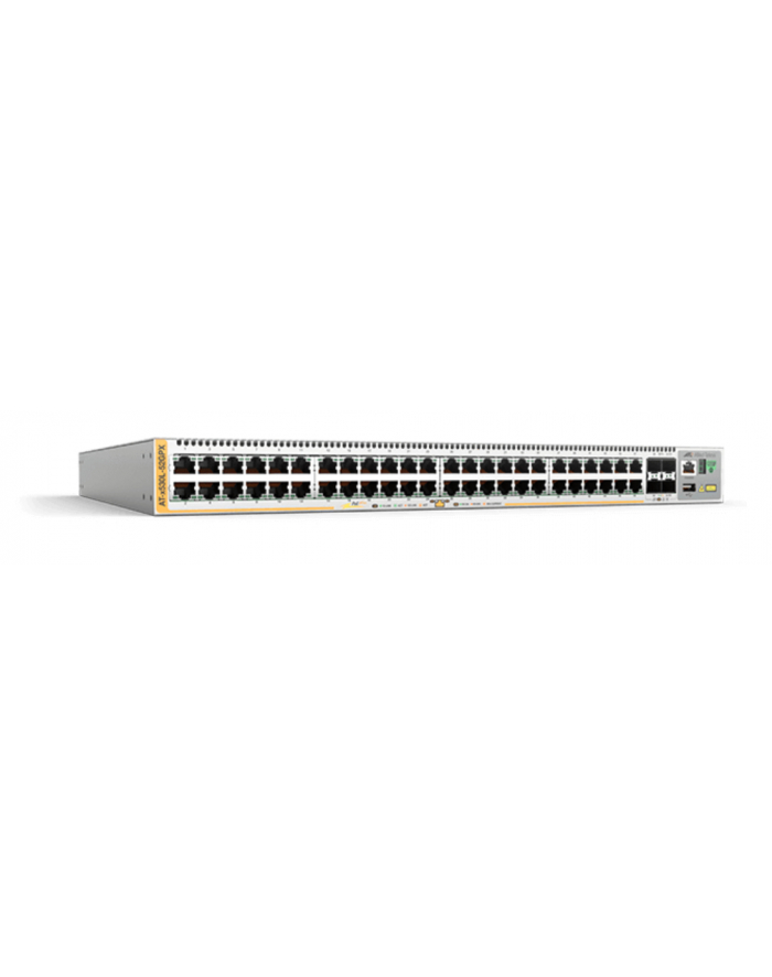 allied telesis ALLIED 48-port 10/100/1000T PoE+ stackable switch 4 SFP+ ports 2 fixed power supplies główny