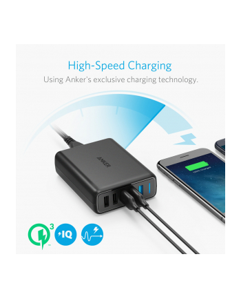 anker Ładowarka PowerPort 5 z Dual QC 3.0 63W USB-A czarna
