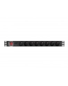 lanberg Listwa zasil.rack PDU 1U 16A 2m 8 gn. PDU-08E-0200-BK - nr 2