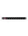 lanberg Listwa zasil.rack PDU 1U 16A 2m 8sch. PDU-08F-0200-BK - nr 12