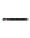 lanberg Listwa zasil.rack PDU 1U 16A 2m 6 gn. PDU-06E-0200-BK - nr 11