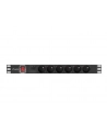 lanberg Listwa zasil.rack PDU 1U 16A 2m 6 gn. PDU-06E-0200-BK - nr 15