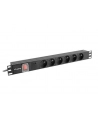lanberg Listwa zasil.rack PDU 1U 16A 2m 6 gn. PDU-06E-0200-BK - nr 16