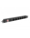lanberg Listwa zasil.rack PDU 1U 16A 2m 6 gn. PDU-06E-0200-BK - nr 1