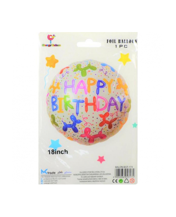 mk trade Balon Happy Birthday 46 cm BCF-174