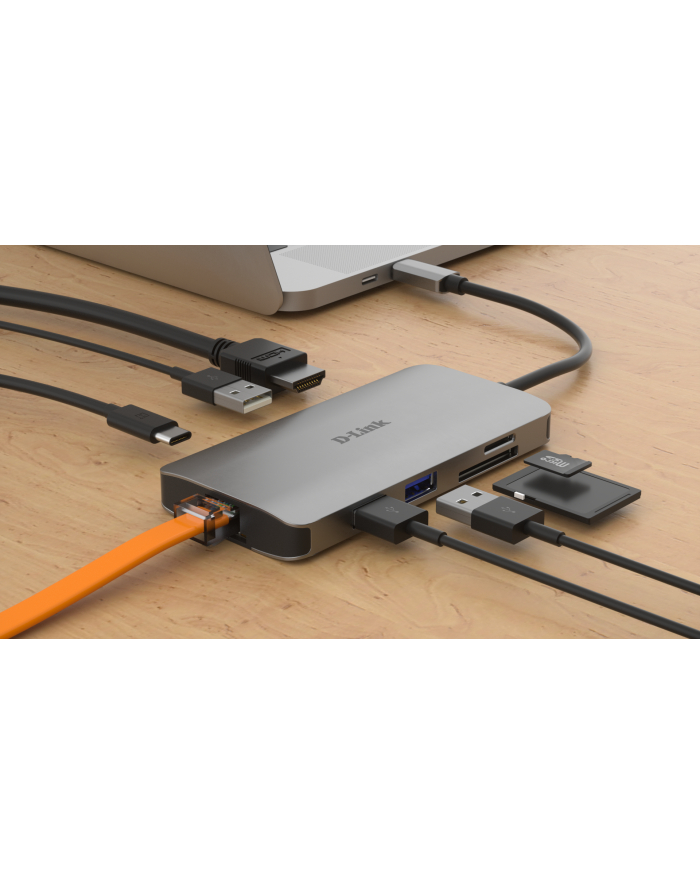 D-Link DUB-M810 HUB USB-C USB 3.0 HDMI SD/mSD główny