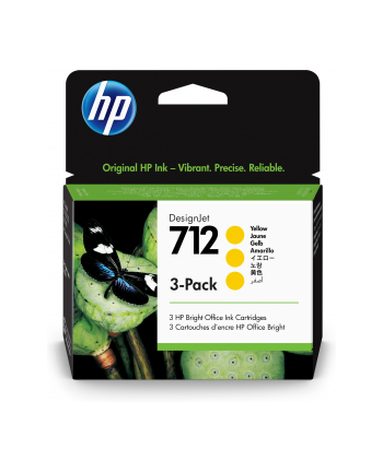 hp inc. Ink 712 3-Pack 29ml Yellow 3ED79A