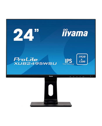 iiyama Monitor 24 cale XUB2495WSU-B3 IPS,PIVOT,16:10,DP,HDMI,VGA,4xUSB,2x2W