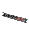 armac Listwa przeciwprzepięciowa rack 19cali M6 1,5m 6x230v czarna M6/15/R/CZ/IEC - nr 1